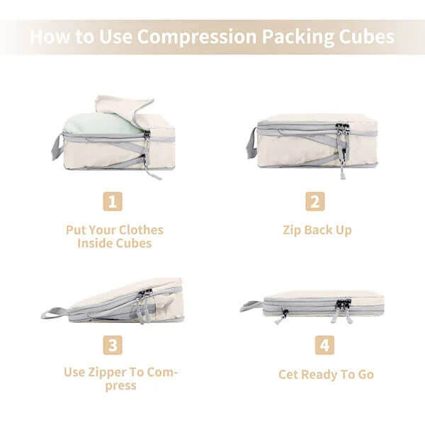 Travel Compression Bags for Packing