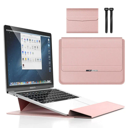 Laptop Sleeve Case Leather Case with Adjustable Stand