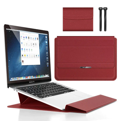 Laptop Sleeve Case Leather Case with Adjustable Stand