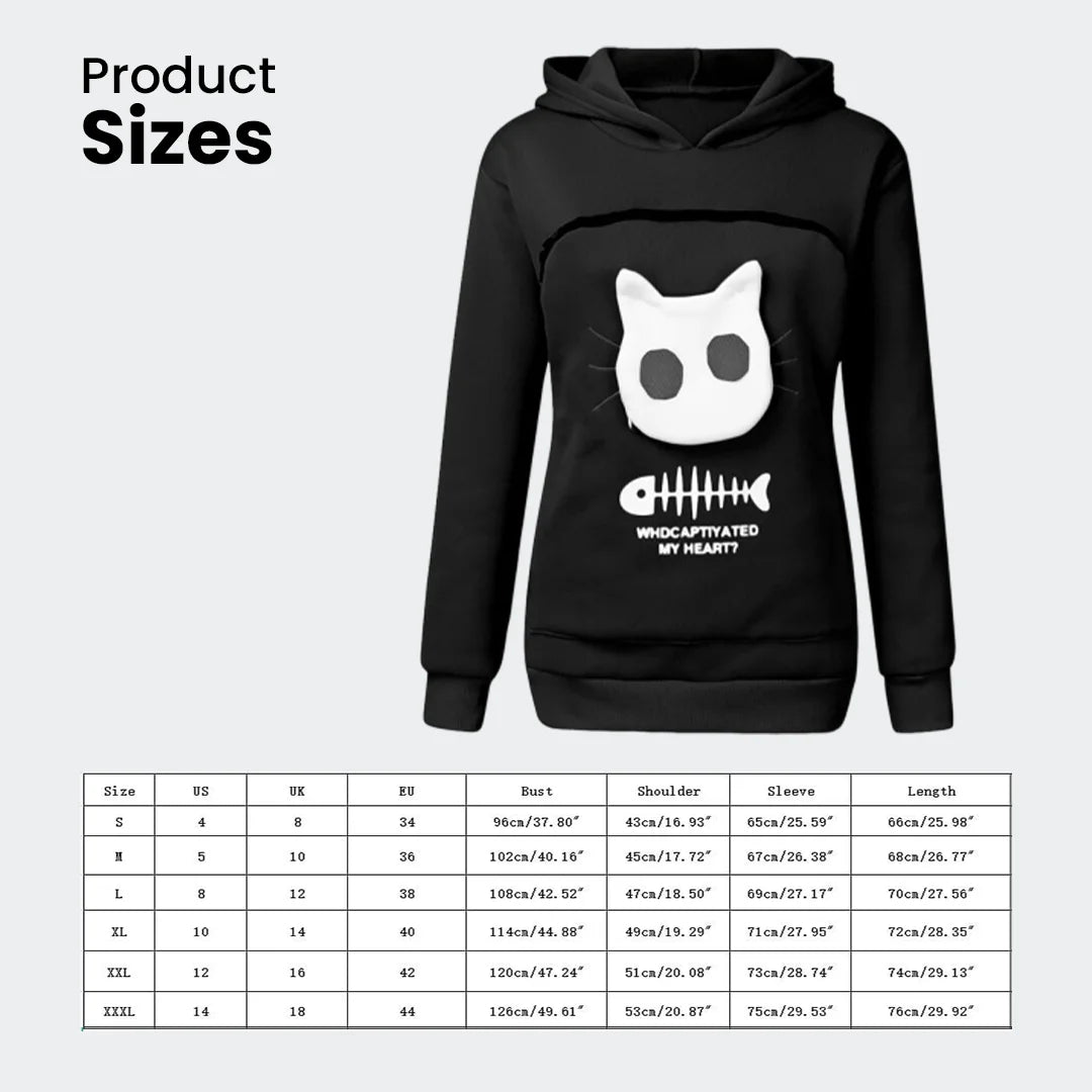 Cat Lovers Hoodie Cuddle Pouch