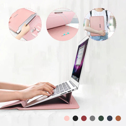 Laptop Sleeve Case Leather Case with Adjustable Stand